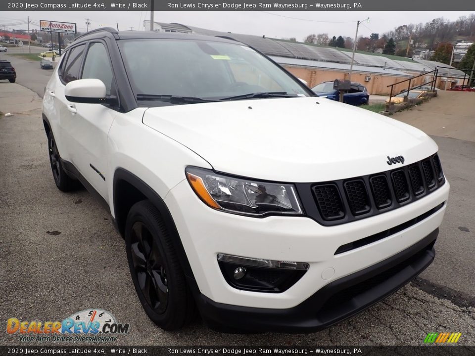 2020 Jeep Compass Latitude 4x4 White / Black Photo #6