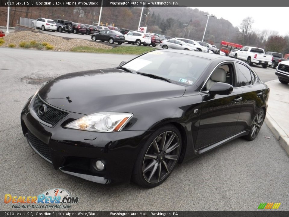 2010 Lexus IS F Obsidian Black / Alpine White/Black Photo #6