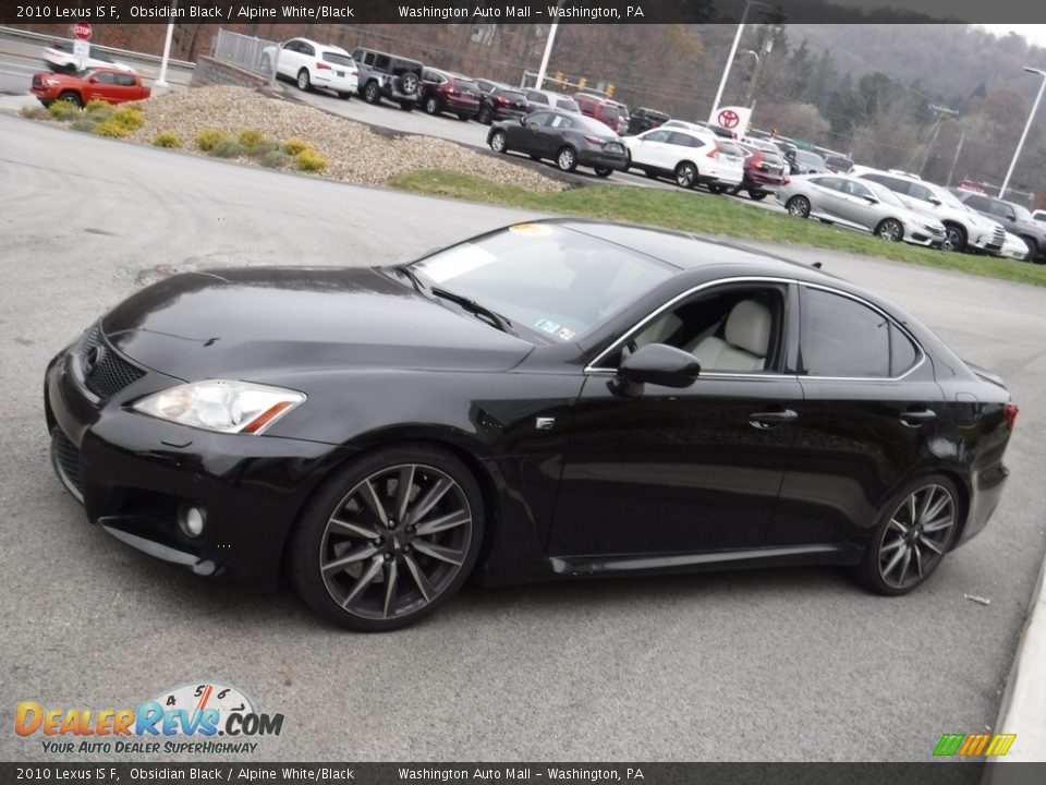 2010 Lexus IS F Obsidian Black / Alpine White/Black Photo #7