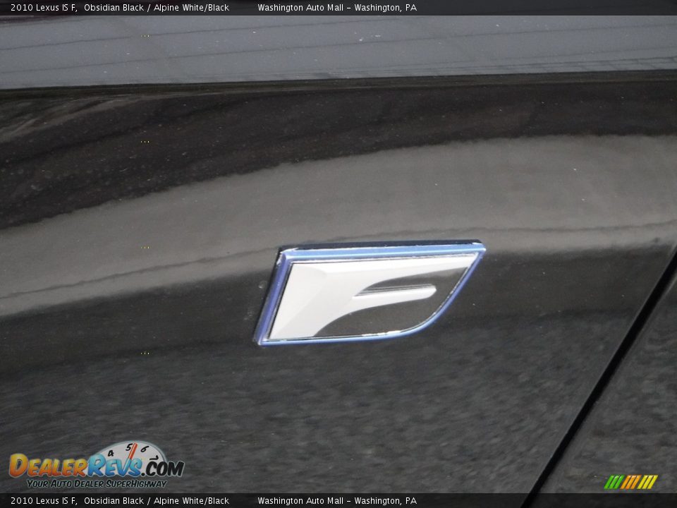 2010 Lexus IS F Obsidian Black / Alpine White/Black Photo #8