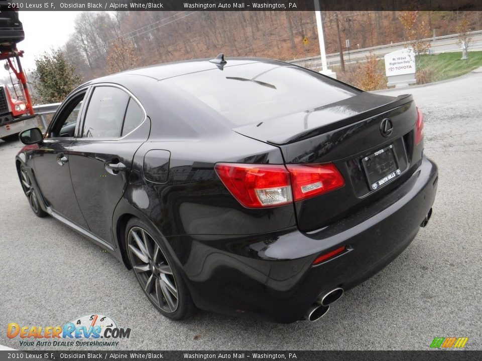 2010 Lexus IS F Obsidian Black / Alpine White/Black Photo #9