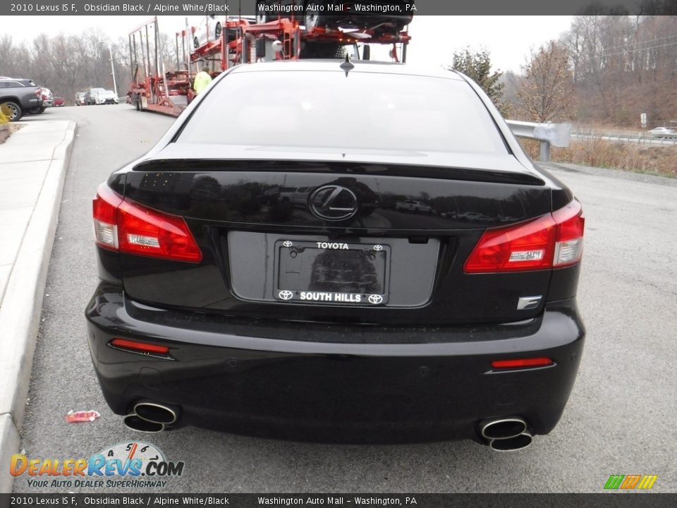2010 Lexus IS F Obsidian Black / Alpine White/Black Photo #10