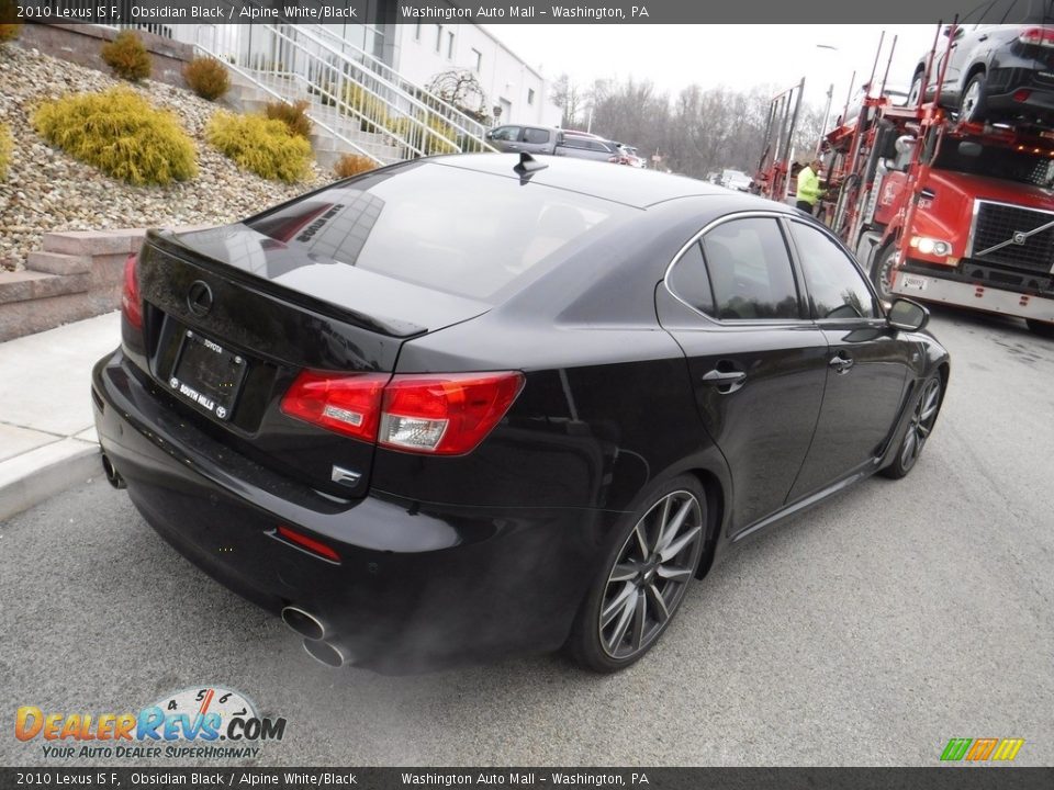 2010 Lexus IS F Obsidian Black / Alpine White/Black Photo #11