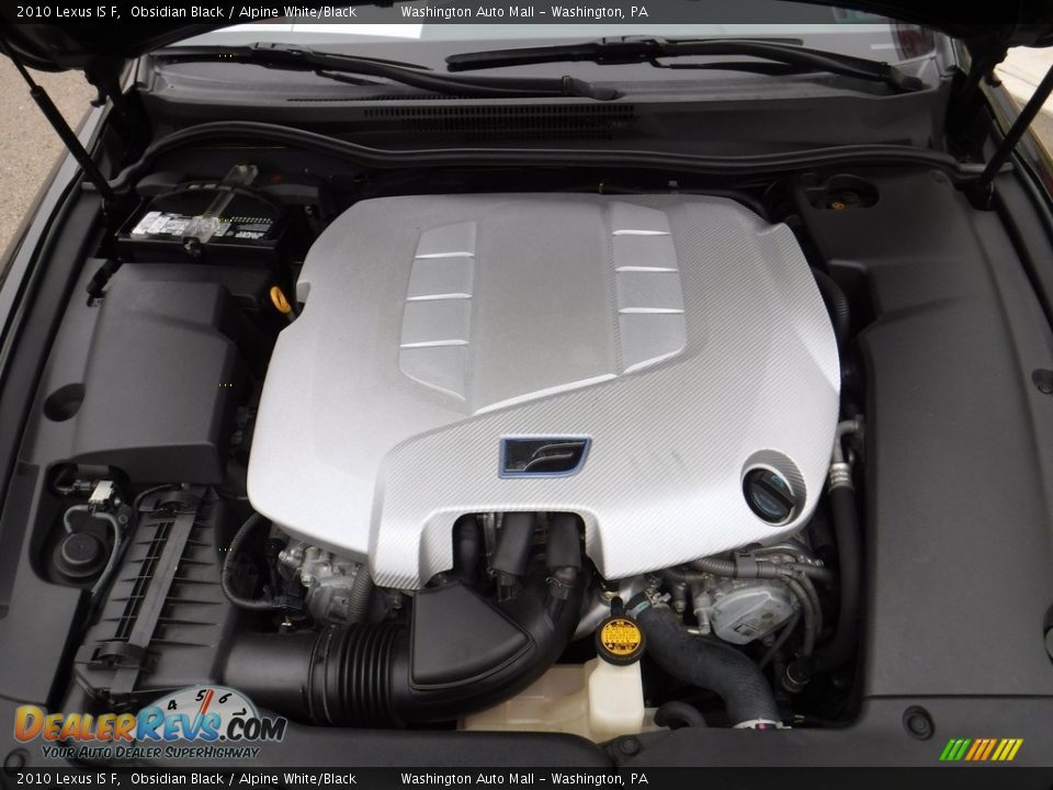 2010 Lexus IS F Obsidian Black / Alpine White/Black Photo #12