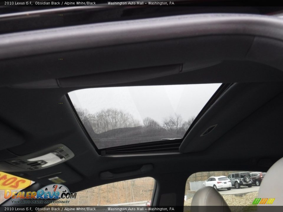 2010 Lexus IS F Obsidian Black / Alpine White/Black Photo #13