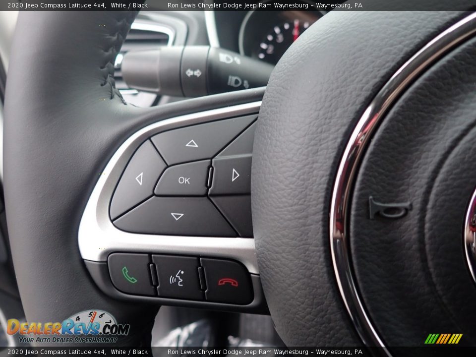 2020 Jeep Compass Latitude 4x4 White / Black Photo #15