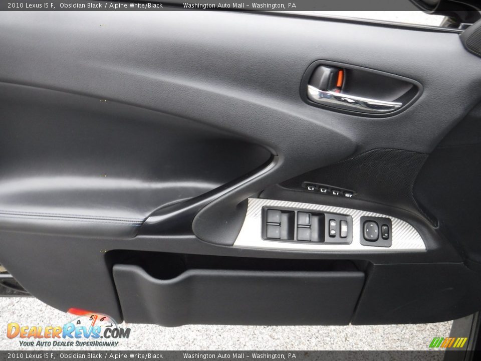 2010 Lexus IS F Obsidian Black / Alpine White/Black Photo #15