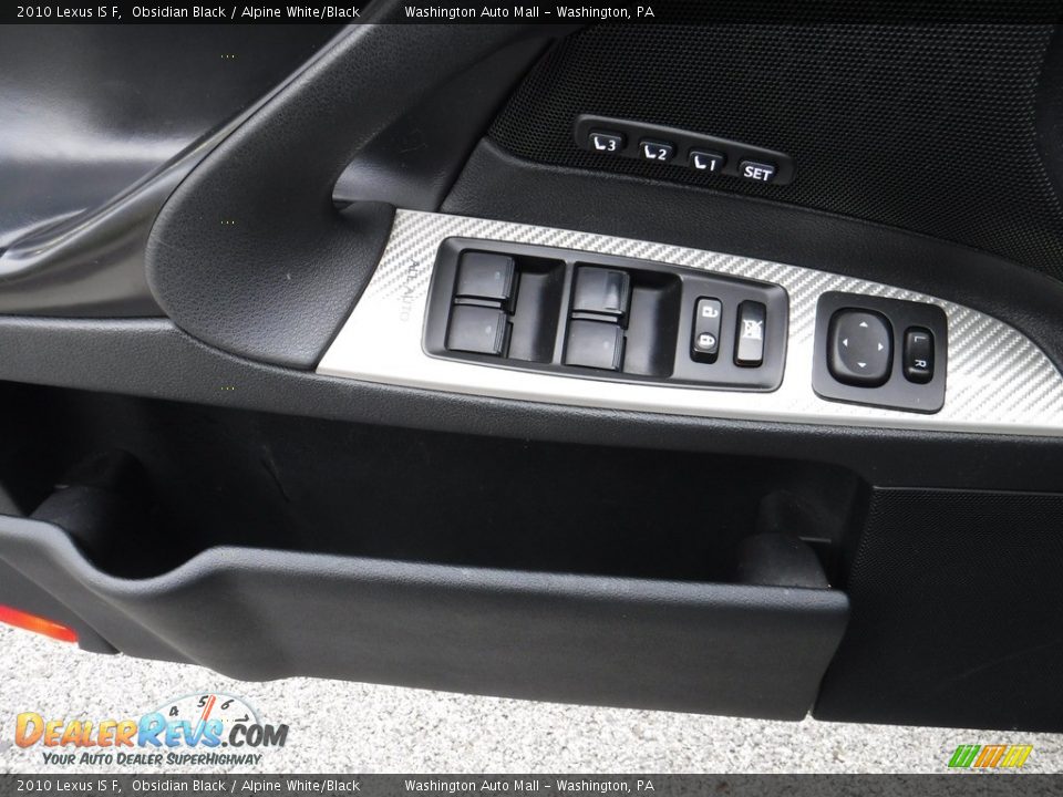 2010 Lexus IS F Obsidian Black / Alpine White/Black Photo #16