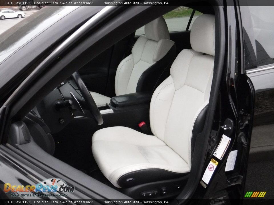 2010 Lexus IS F Obsidian Black / Alpine White/Black Photo #17