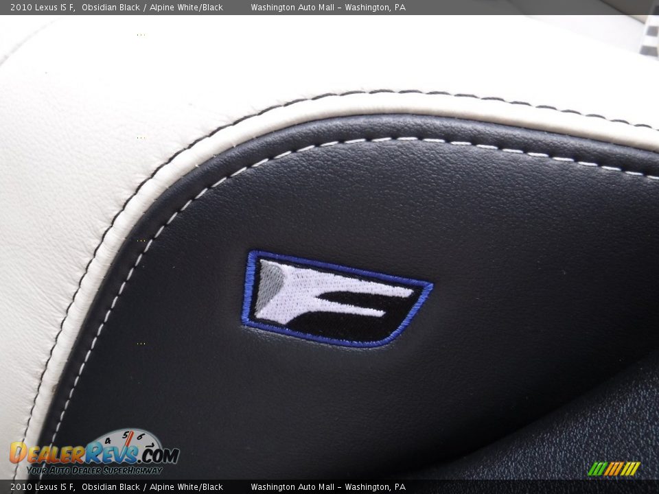 2010 Lexus IS F Obsidian Black / Alpine White/Black Photo #18