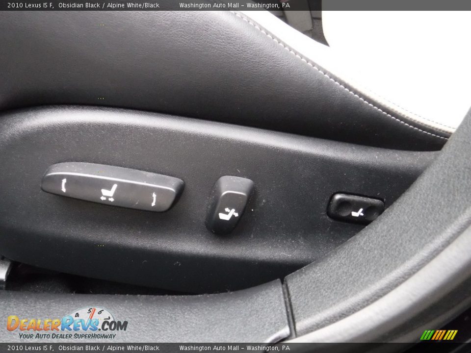 2010 Lexus IS F Obsidian Black / Alpine White/Black Photo #19