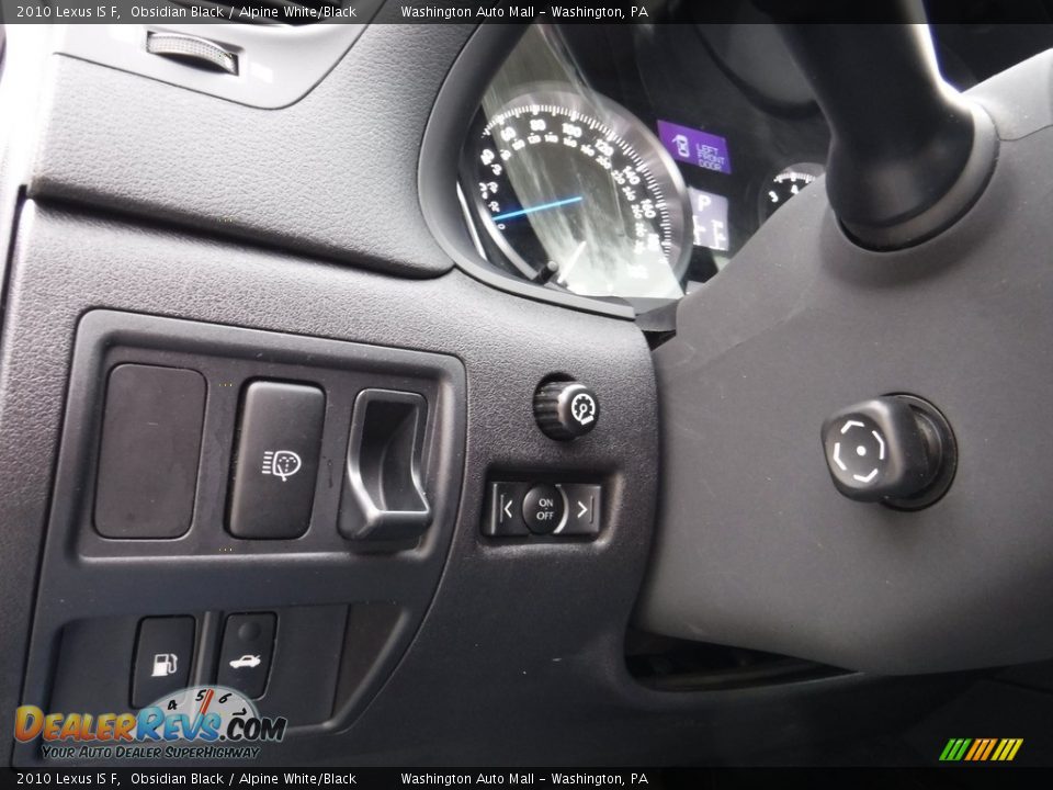 2010 Lexus IS F Obsidian Black / Alpine White/Black Photo #20