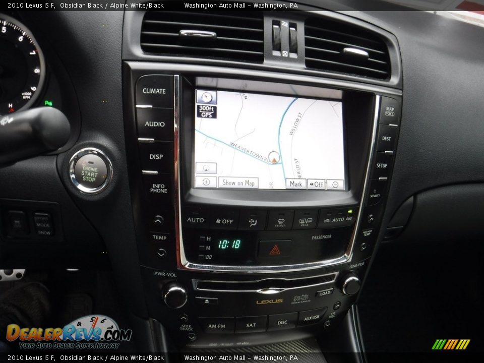2010 Lexus IS F Obsidian Black / Alpine White/Black Photo #21