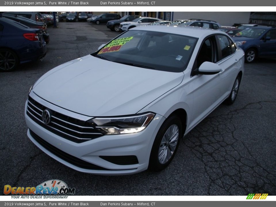 2019 Volkswagen Jetta S Pure White / Titan Black Photo #1