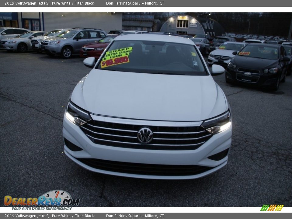2019 Volkswagen Jetta S Pure White / Titan Black Photo #2