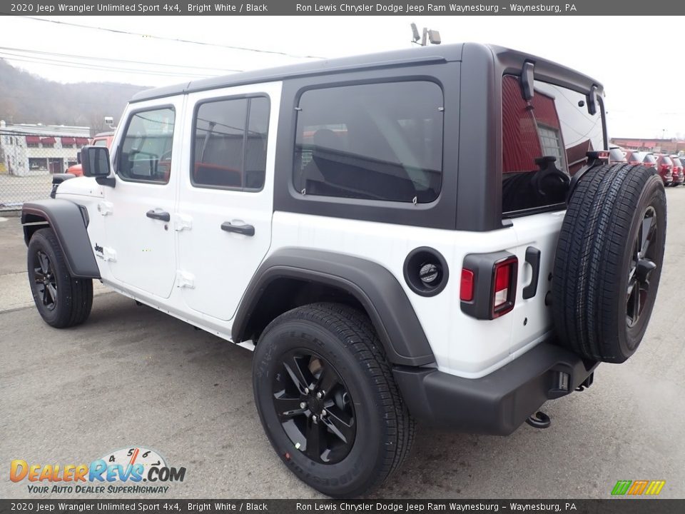 2020 Jeep Wrangler Unlimited Sport 4x4 Bright White / Black Photo #3