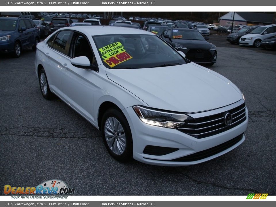 2019 Volkswagen Jetta S Pure White / Titan Black Photo #3