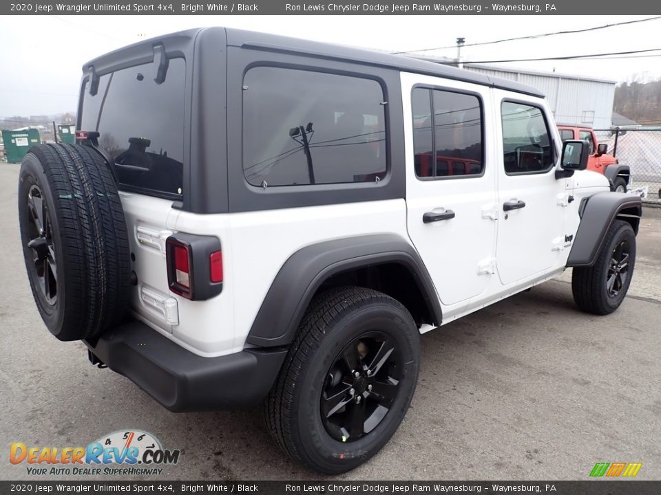 2020 Jeep Wrangler Unlimited Sport 4x4 Bright White / Black Photo #5