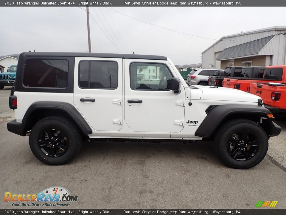 2020 Jeep Wrangler Unlimited Sport 4x4 Bright White / Black Photo #6