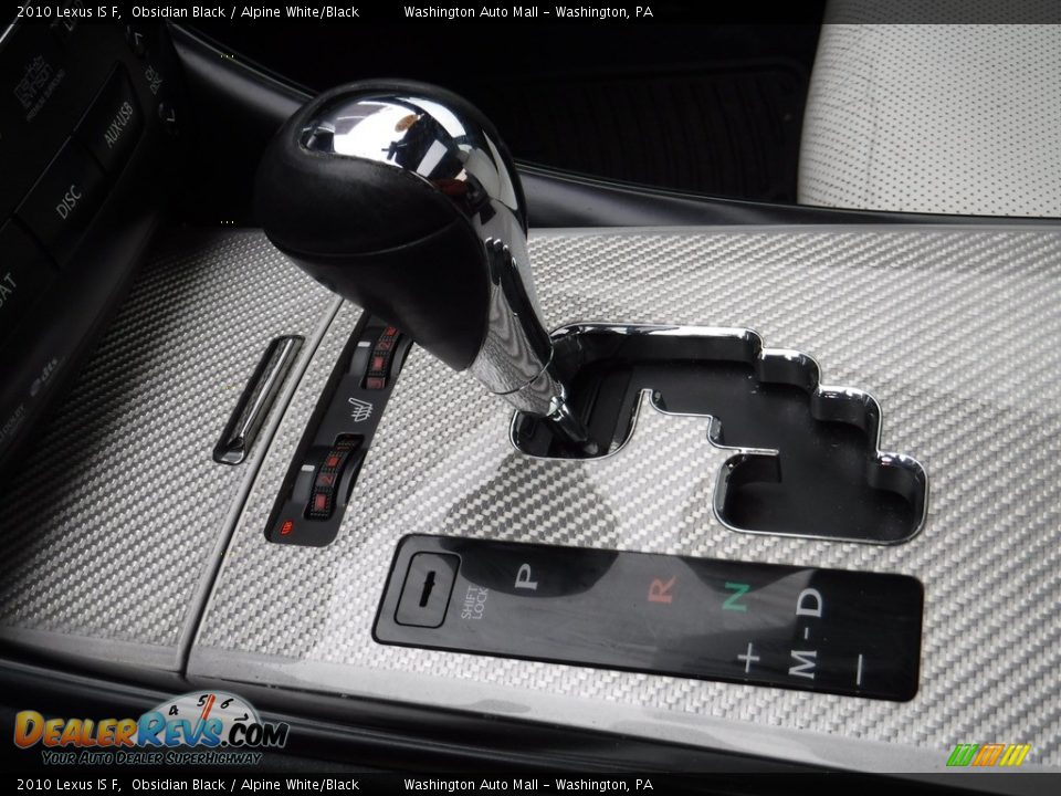 2010 Lexus IS F Obsidian Black / Alpine White/Black Photo #26