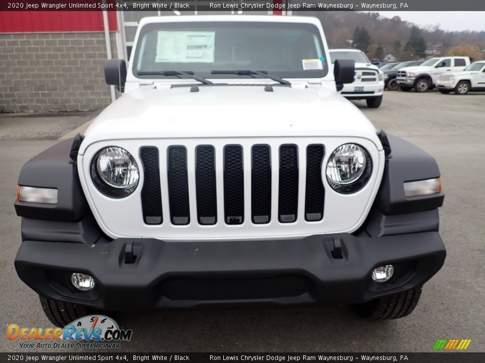 2020 Jeep Wrangler Unlimited Sport 4x4 Bright White / Black Photo #8
