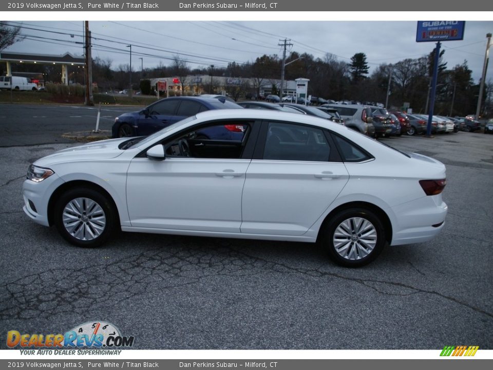 2019 Volkswagen Jetta S Pure White / Titan Black Photo #8