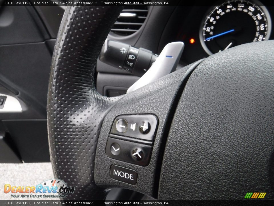 2010 Lexus IS F Obsidian Black / Alpine White/Black Photo #29