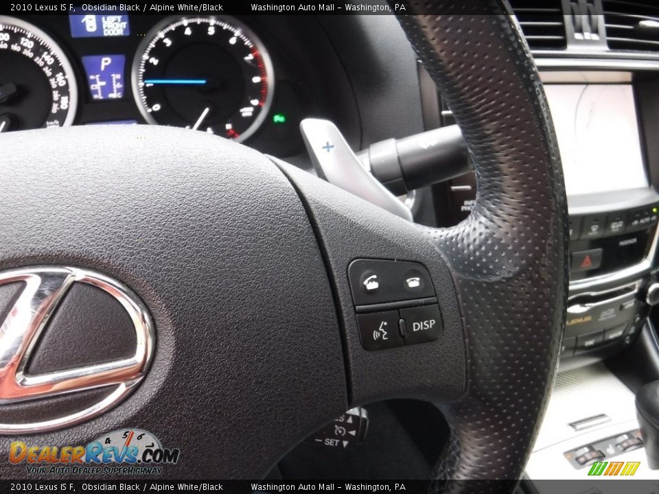 2010 Lexus IS F Obsidian Black / Alpine White/Black Photo #30
