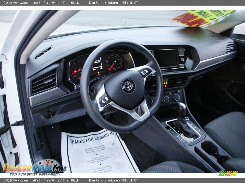 2019 Volkswagen Jetta S Pure White / Titan Black Photo #10