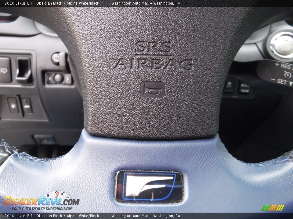 2010 Lexus IS F Obsidian Black / Alpine White/Black Photo #31