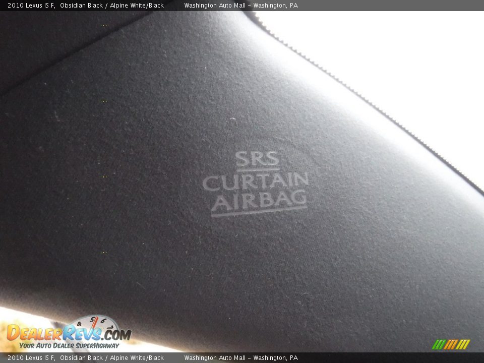 2010 Lexus IS F Obsidian Black / Alpine White/Black Photo #32