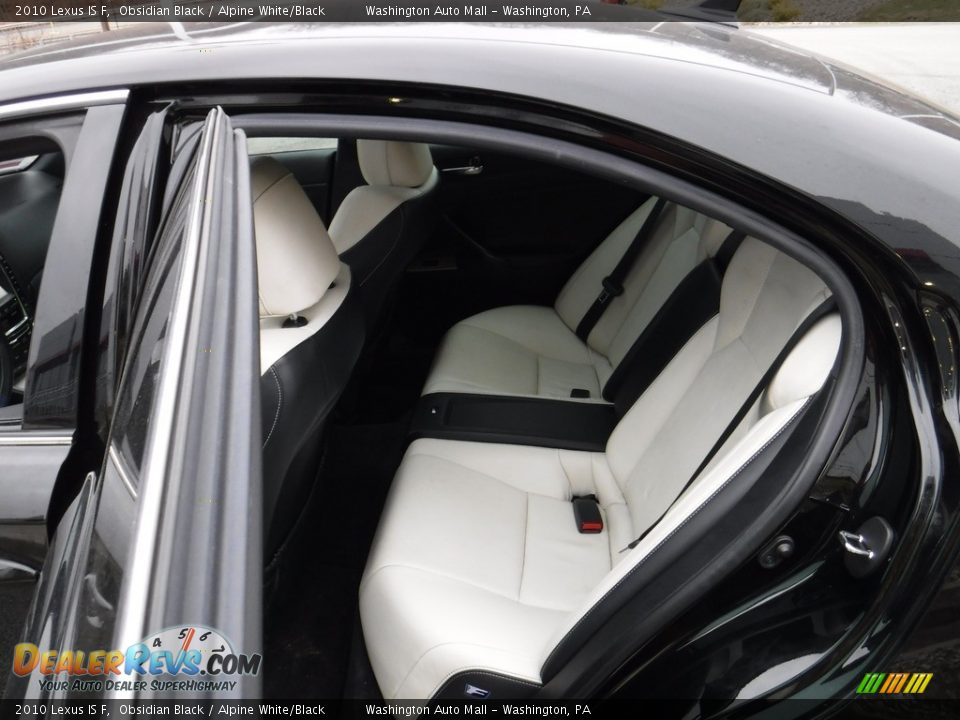 2010 Lexus IS F Obsidian Black / Alpine White/Black Photo #33