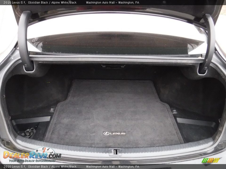 2010 Lexus IS F Obsidian Black / Alpine White/Black Photo #34