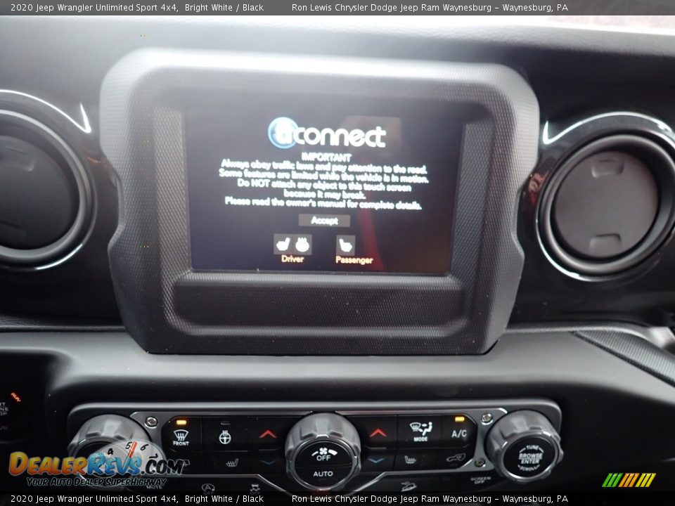 2020 Jeep Wrangler Unlimited Sport 4x4 Bright White / Black Photo #17