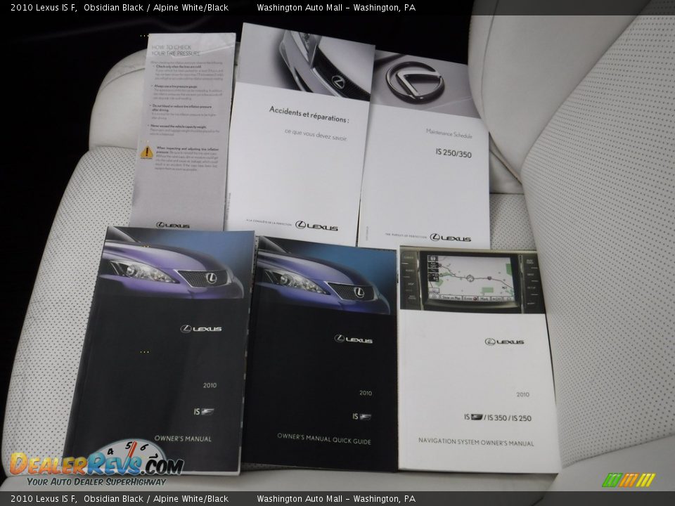 2010 Lexus IS F Obsidian Black / Alpine White/Black Photo #36