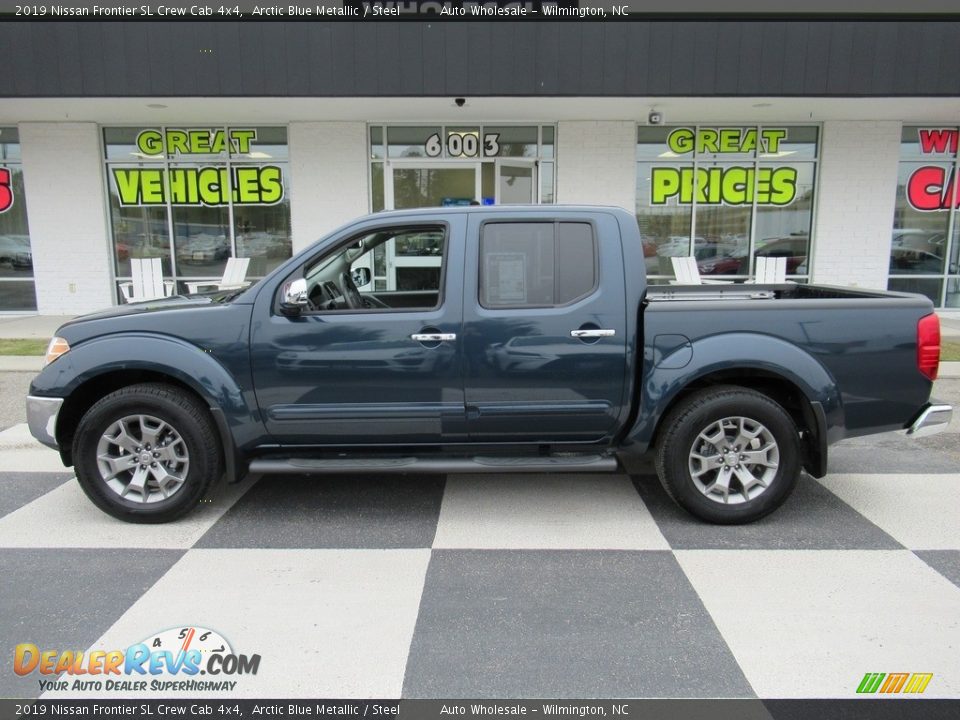 2019 Nissan Frontier SL Crew Cab 4x4 Arctic Blue Metallic / Steel Photo #1