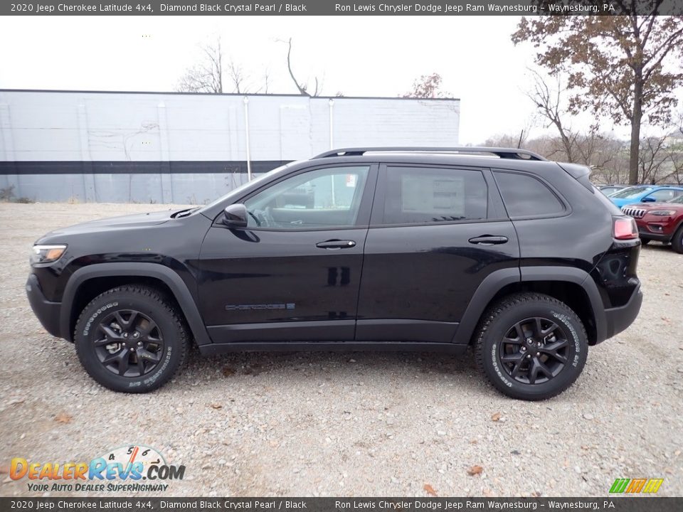 Diamond Black Crystal Pearl 2020 Jeep Cherokee Latitude 4x4 Photo #2