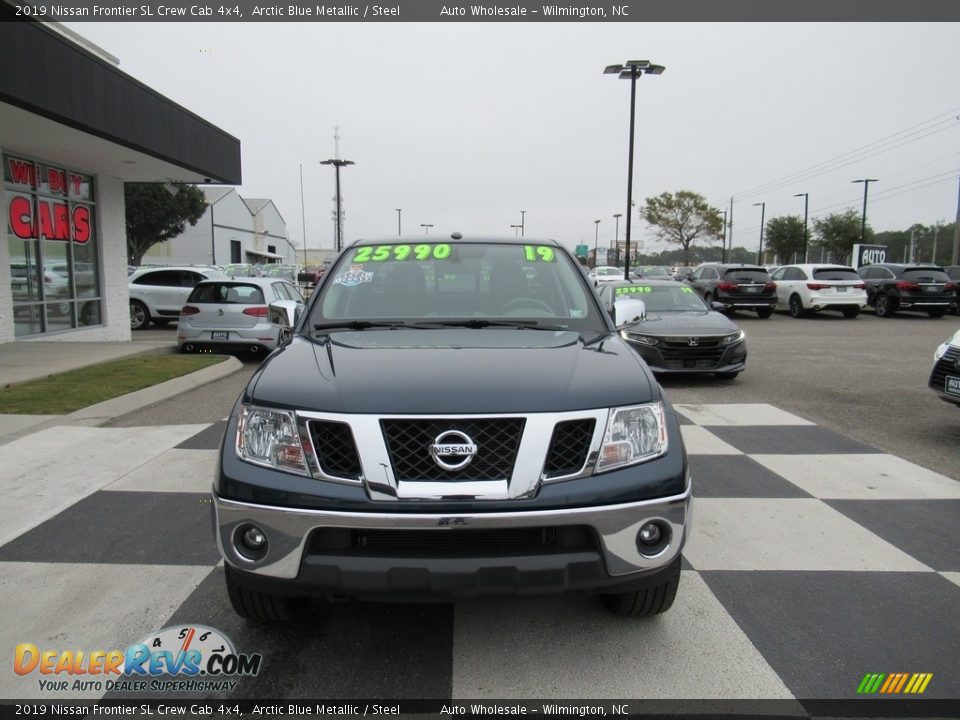 2019 Nissan Frontier SL Crew Cab 4x4 Arctic Blue Metallic / Steel Photo #2