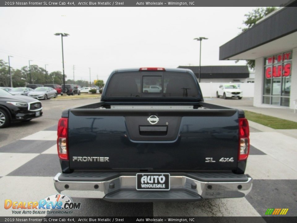 2019 Nissan Frontier SL Crew Cab 4x4 Arctic Blue Metallic / Steel Photo #4