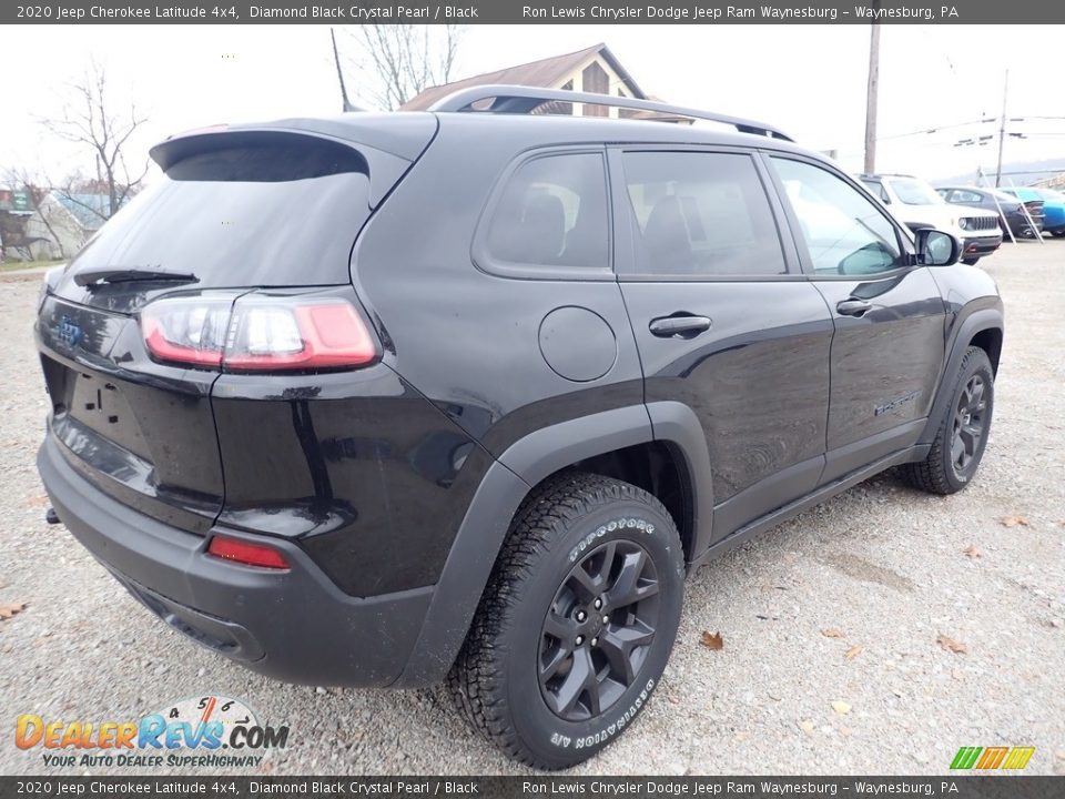 2020 Jeep Cherokee Latitude 4x4 Diamond Black Crystal Pearl / Black Photo #5