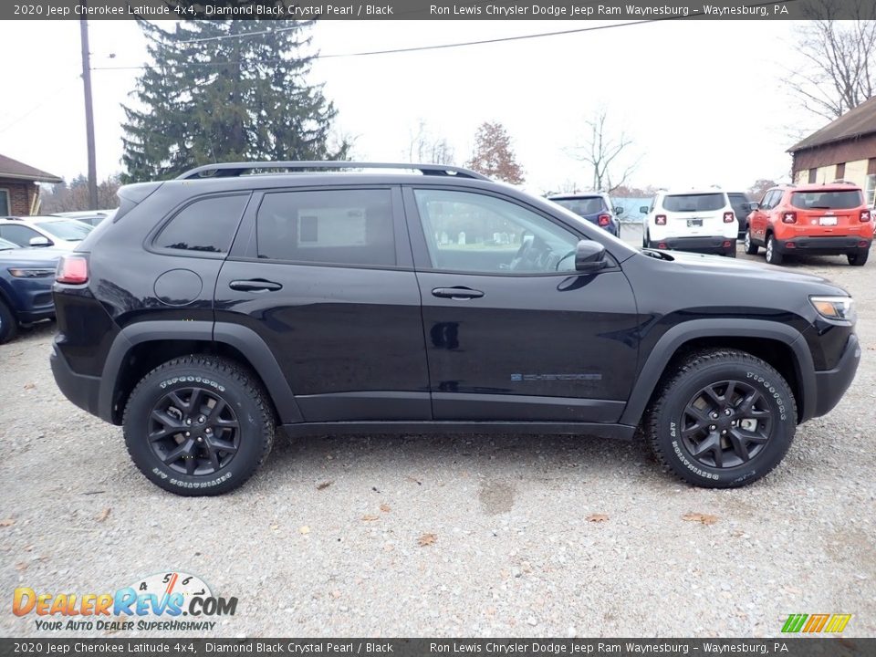 Diamond Black Crystal Pearl 2020 Jeep Cherokee Latitude 4x4 Photo #6