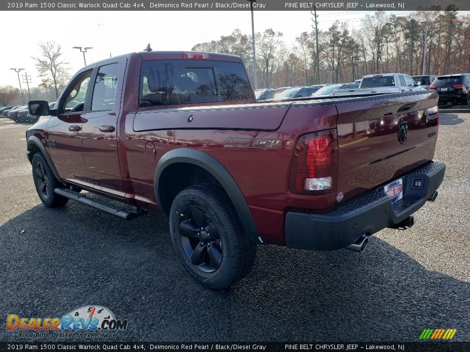 2019 Ram 1500 Classic Warlock Quad Cab 4x4 Delmonico Red Pearl / Black/Diesel Gray Photo #4
