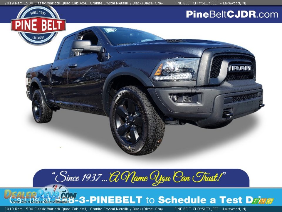 2019 Ram 1500 Classic Warlock Quad Cab 4x4 Granite Crystal Metallic / Black/Diesel Gray Photo #1