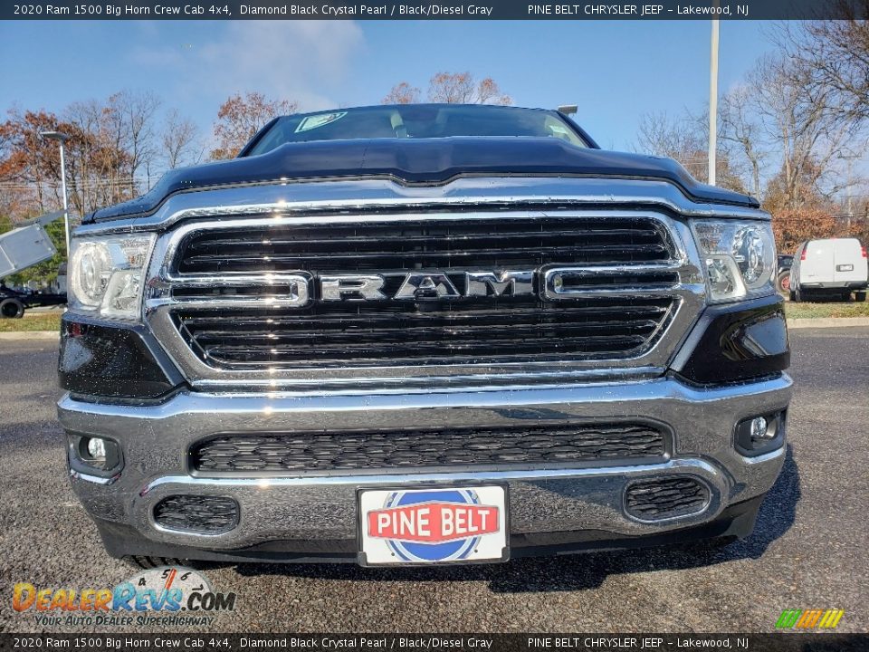 2020 Ram 1500 Big Horn Crew Cab 4x4 Diamond Black Crystal Pearl / Black/Diesel Gray Photo #2