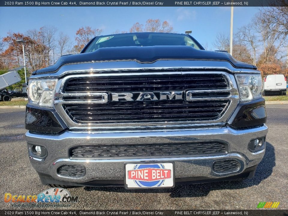 2020 Ram 1500 Big Horn Crew Cab 4x4 Diamond Black Crystal Pearl / Black/Diesel Gray Photo #2
