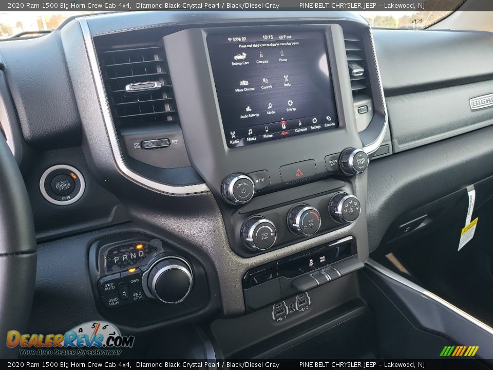 2020 Ram 1500 Big Horn Crew Cab 4x4 Diamond Black Crystal Pearl / Black/Diesel Gray Photo #10