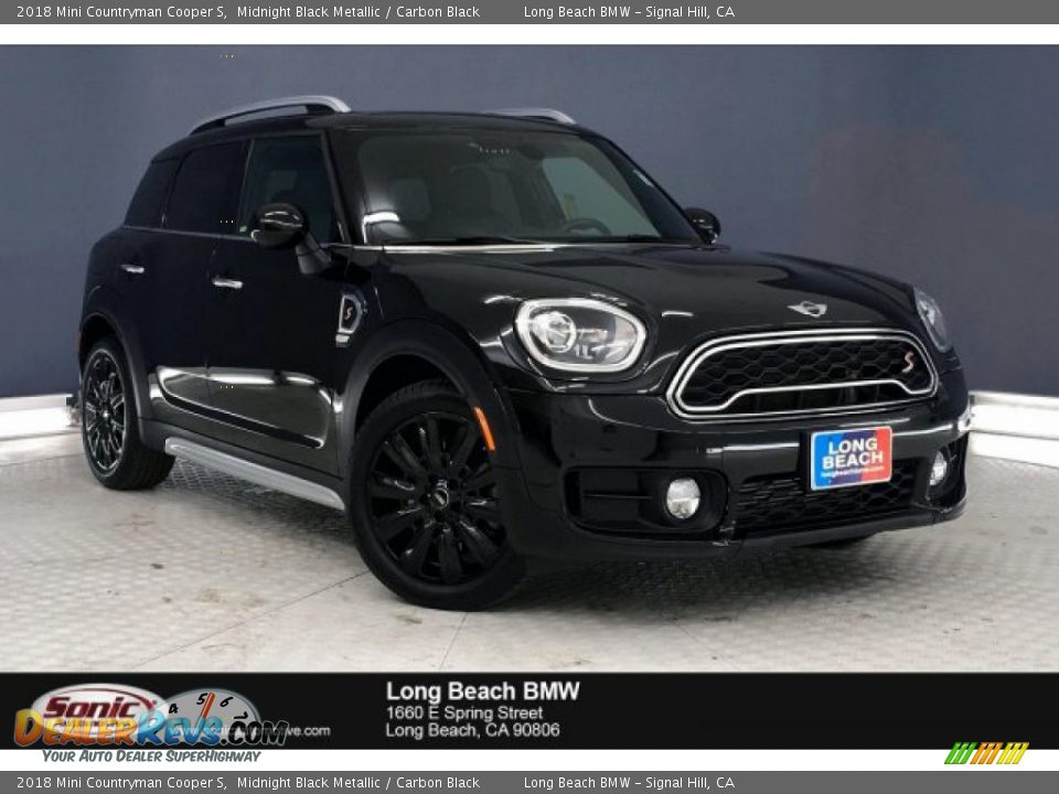 2018 Mini Countryman Cooper S Midnight Black Metallic / Carbon Black Photo #1