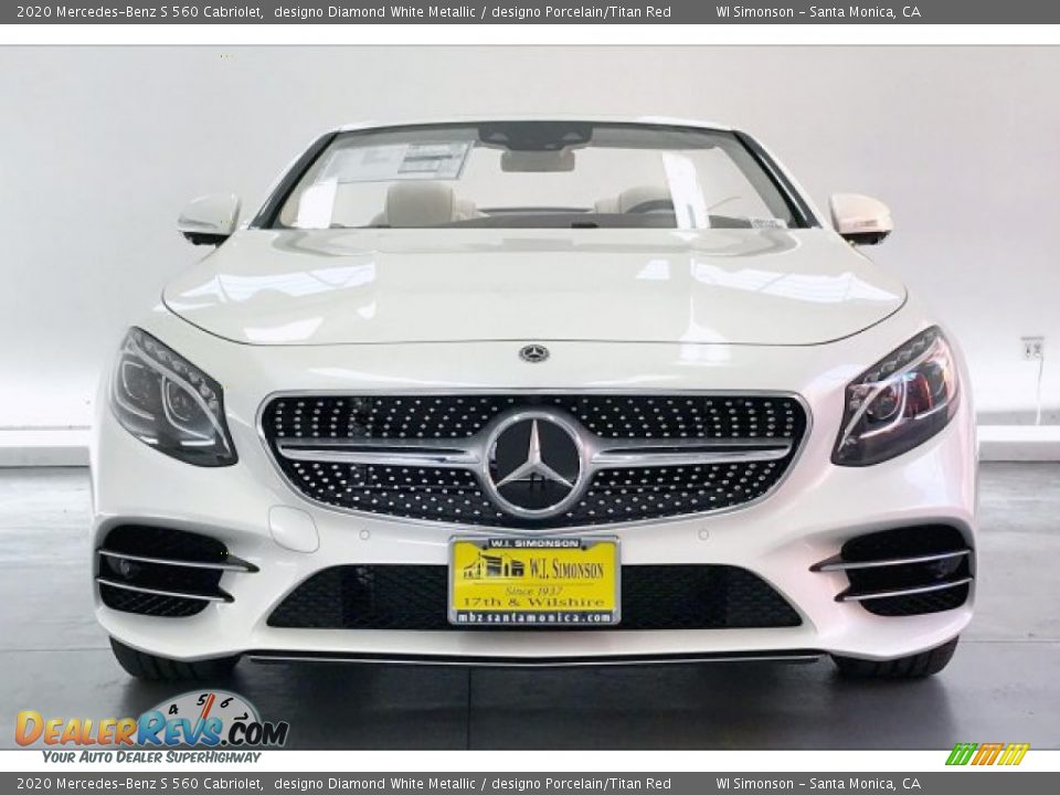 2020 Mercedes-Benz S 560 Cabriolet designo Diamond White Metallic / designo Porcelain/Titan Red Photo #2