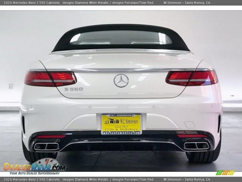 2020 Mercedes-Benz S 560 Cabriolet designo Diamond White Metallic / designo Porcelain/Titan Red Photo #3