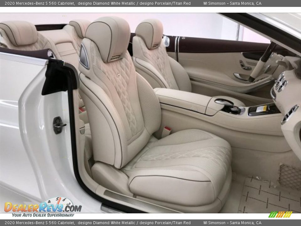 designo Porcelain/Titan Red Interior - 2020 Mercedes-Benz S 560 Cabriolet Photo #6
